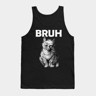 Lispe Cat Bruh Tank Top